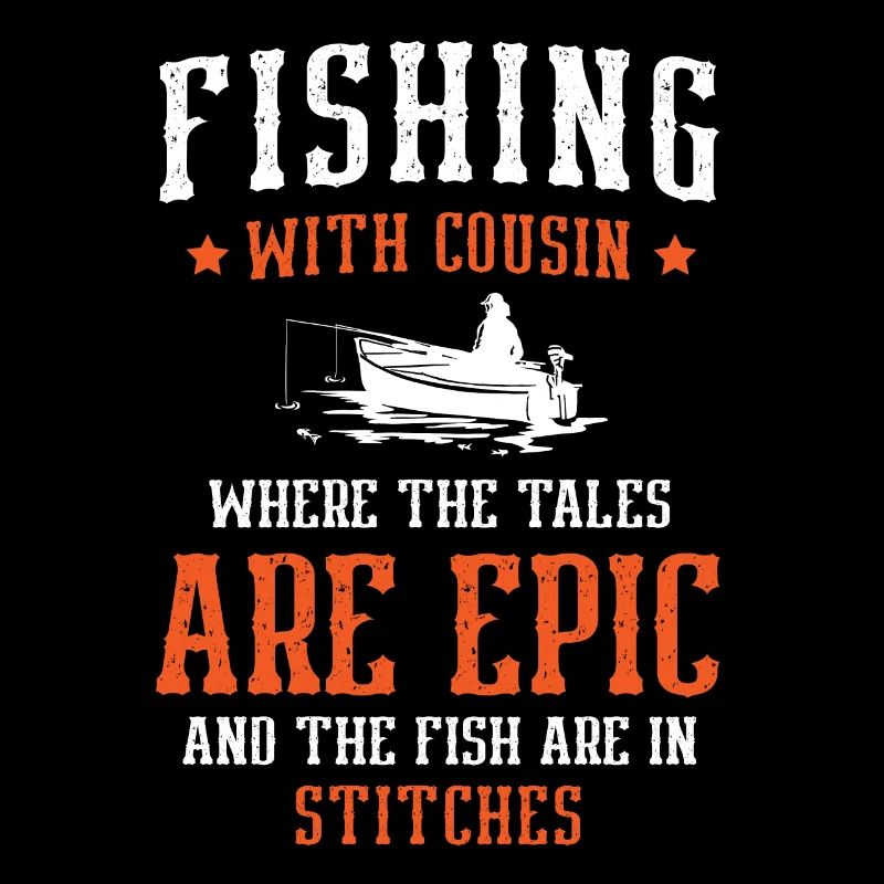 Pêche Cousin Pêcheur Cousins Drôle Poisson Perfec