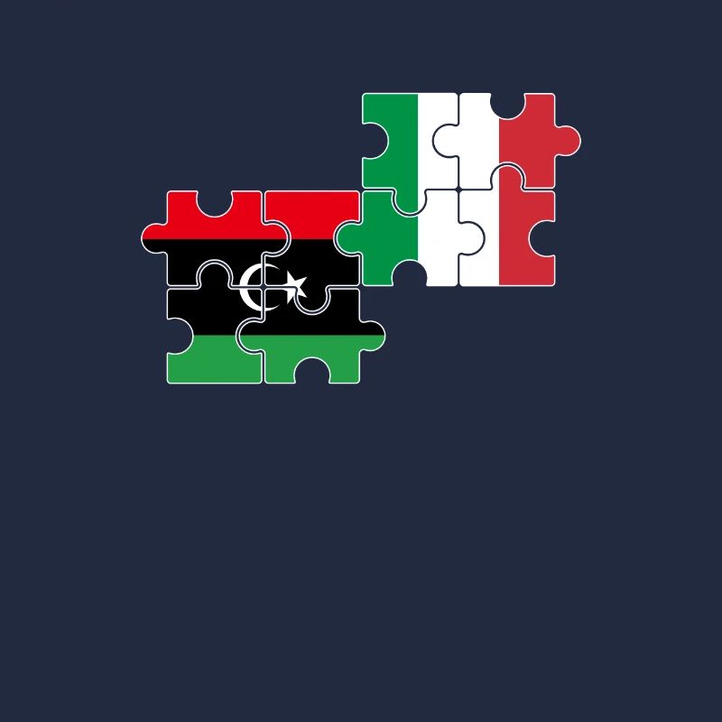 Libya Italy Flag Italian Libyan