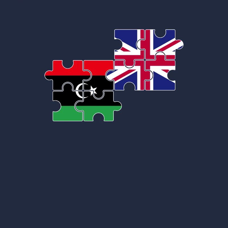 Libyen UK Flagge Britisch Libysch