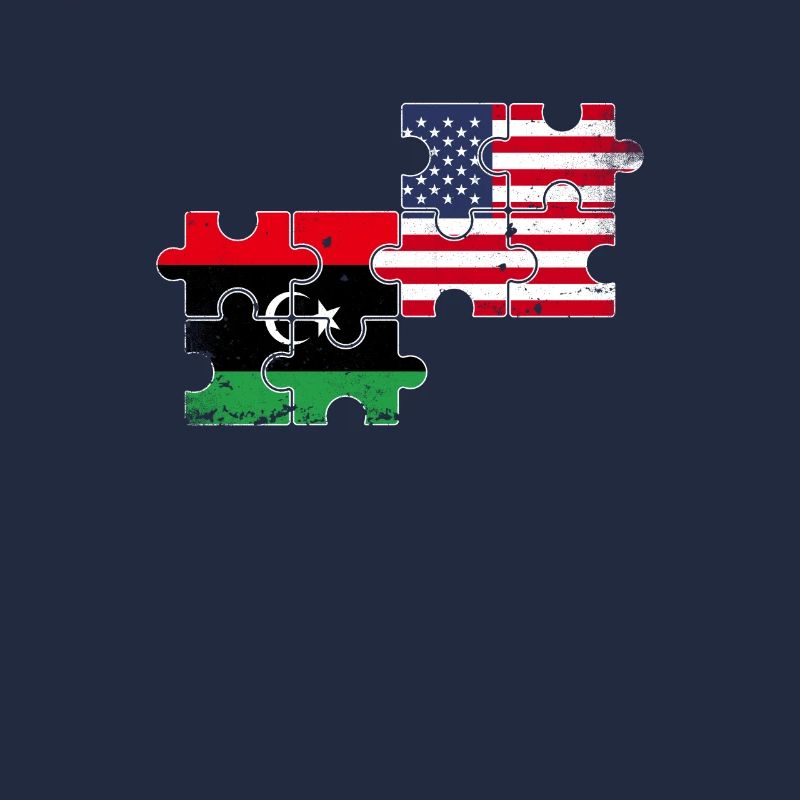 Libye USA Vintage drapeau américain libyen