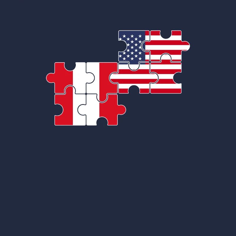 Pérou États-Unis Drapeau Américain Péruvien