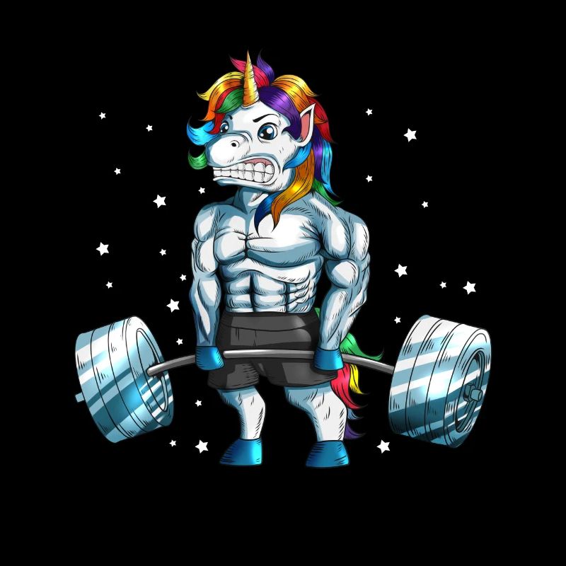 Einhorn Geschenk Bodybuilder Trainer Training