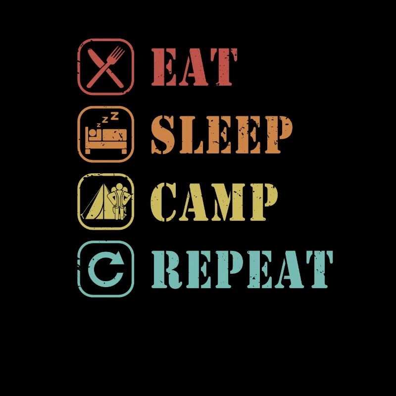 Eat Sleep Camp Repeat Glamping Campingplatz