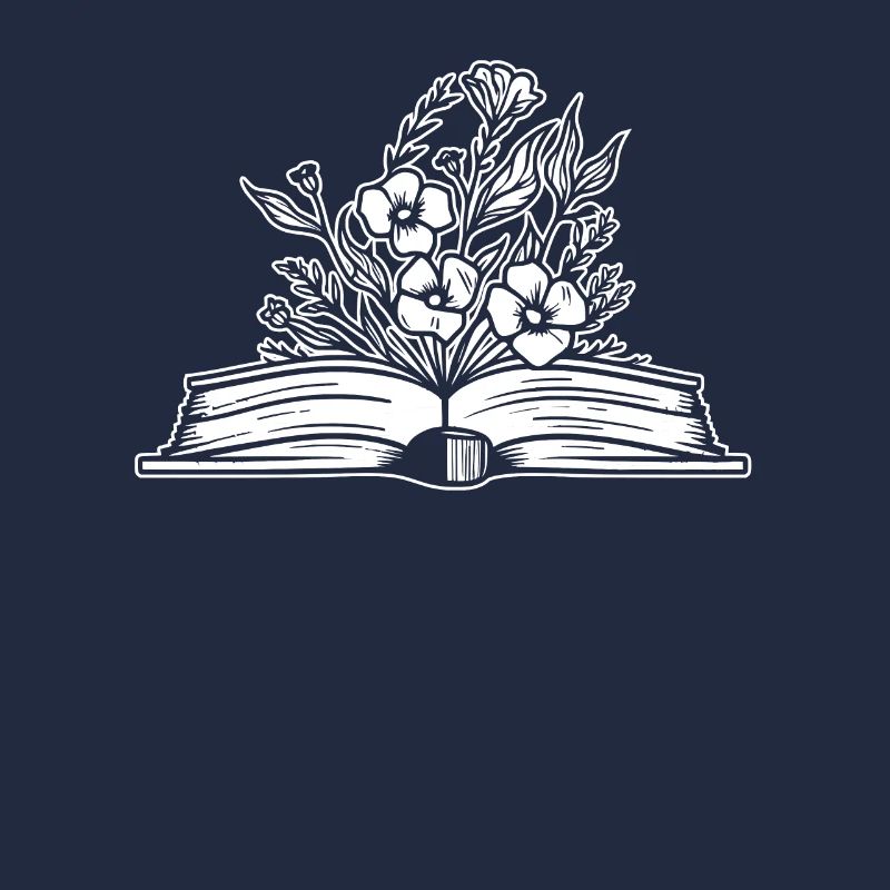 Buch Leseratte Bücherwurm Blumen