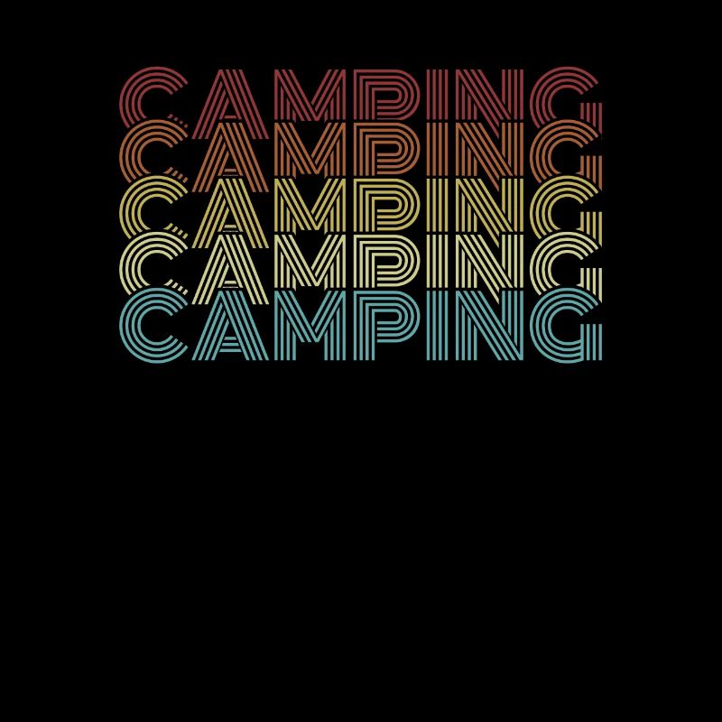 Camping Retro Text Zelten Glamping Campingplatz