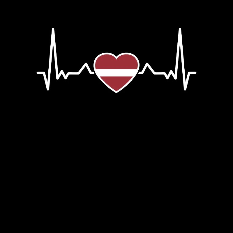 Lettonie Heartbeat Drapeau letton Letton