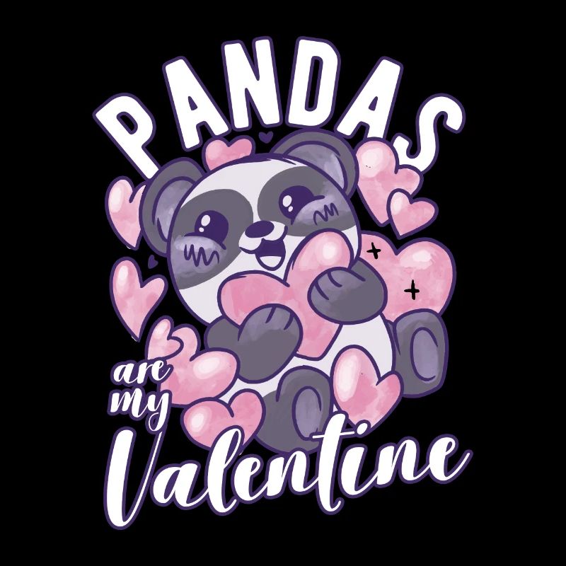 Les pandas sont mon amour de panda drôle de Saint-Valentin