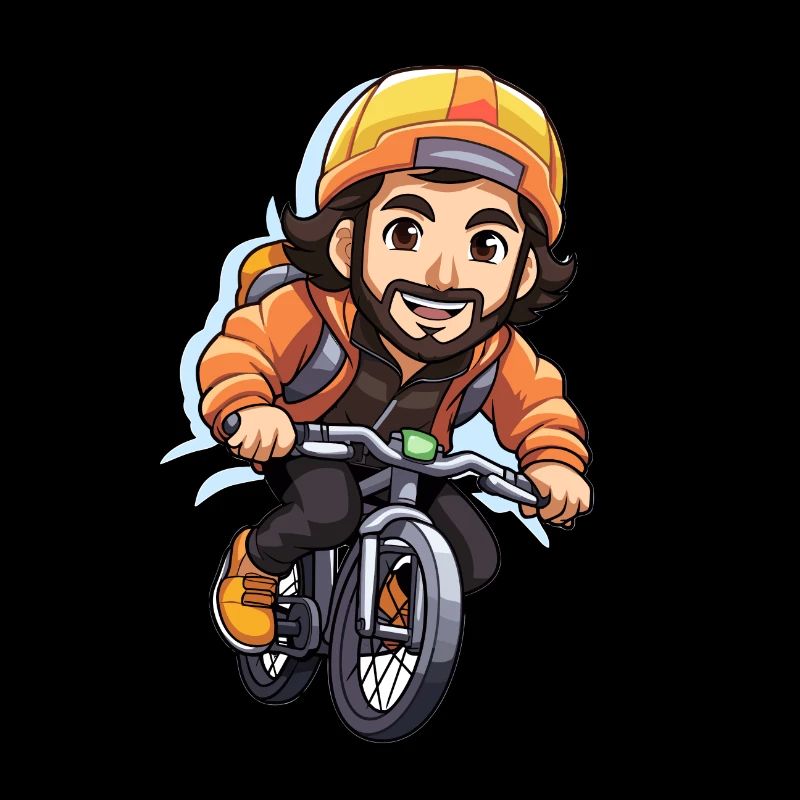 Design cycliste - Style Kawaii