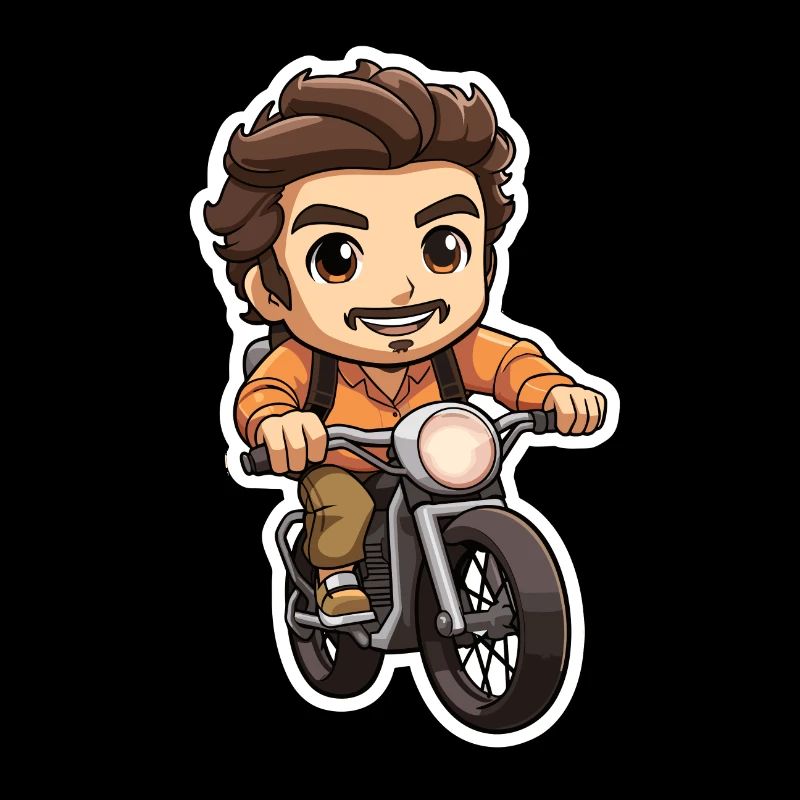Design cycliste - Style Kawaii