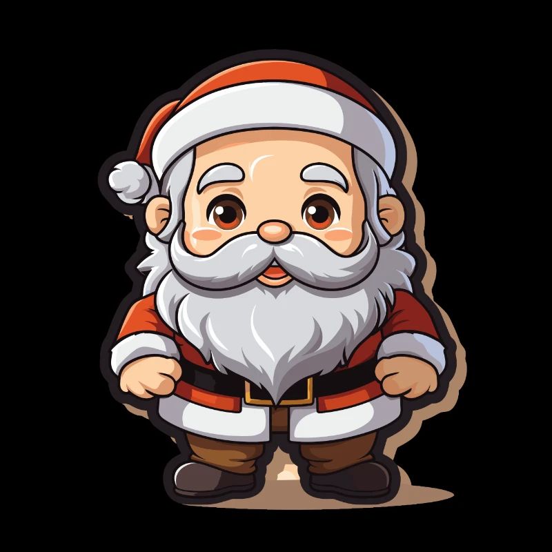 Weihnachtsmann Design - Kawaii Style