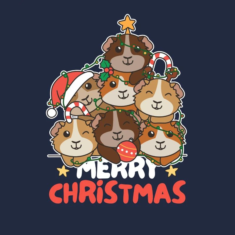 Cochon d’Inde arbre de Noël joyeux Noël