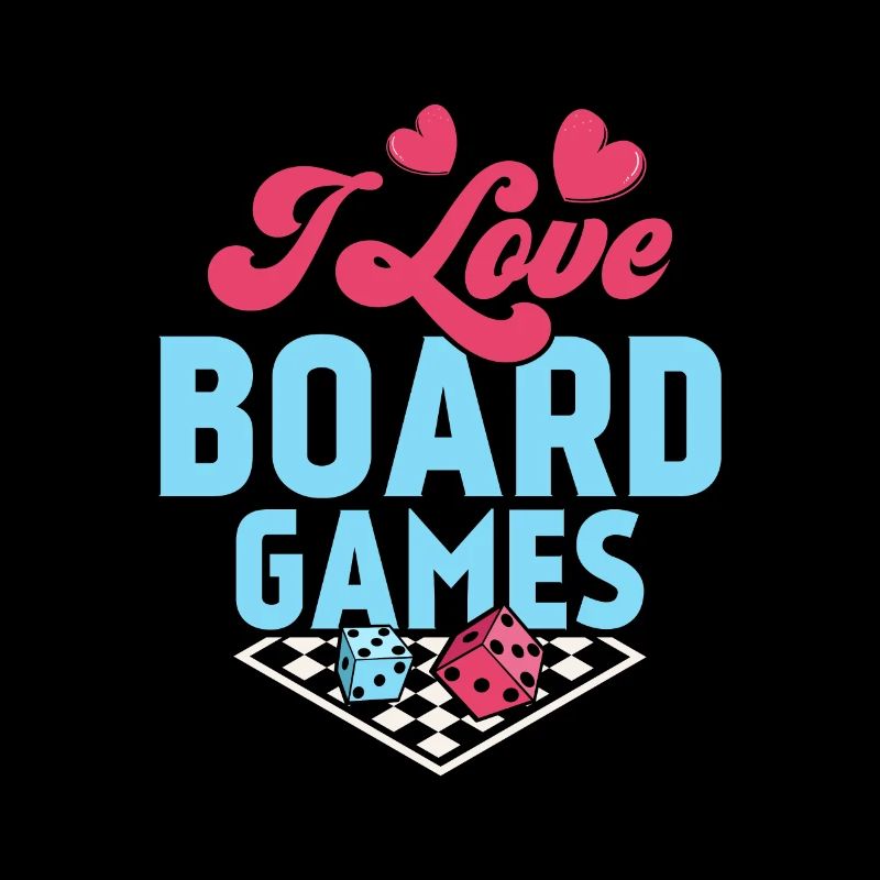 I Love Board Games Nerd Gamer Tabletop Player
