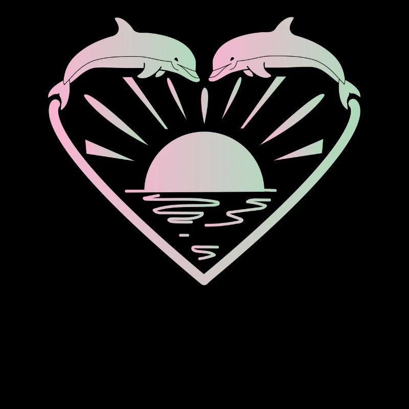 Dolphin Heart Sunset
