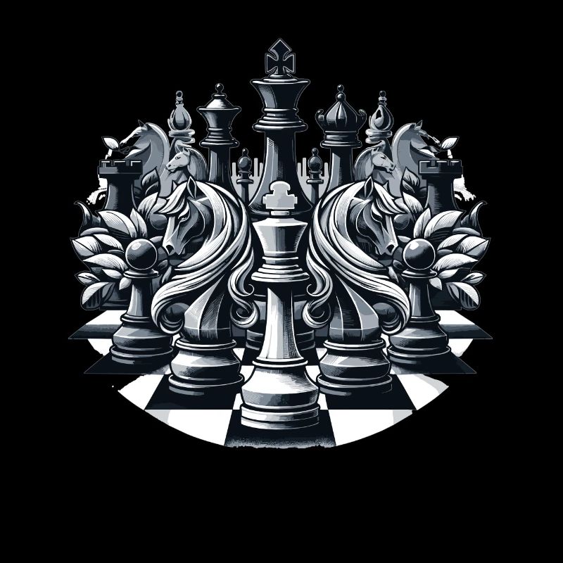 Line Art Chess Move Gift