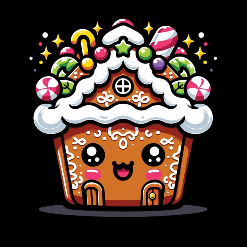 Christmas Cupcakes Gingerbread House Apron