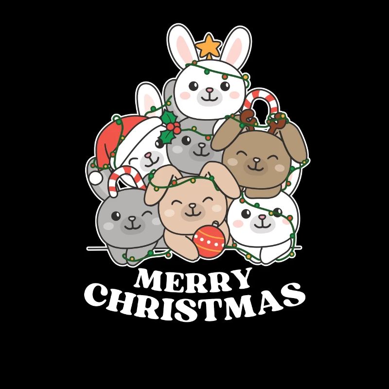 Joyeux Noël lapin réveillon de Noël lapins