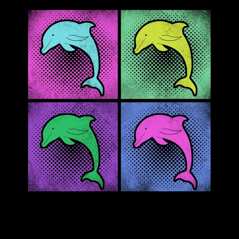 Dolphin Retro 80s 90s Vintage