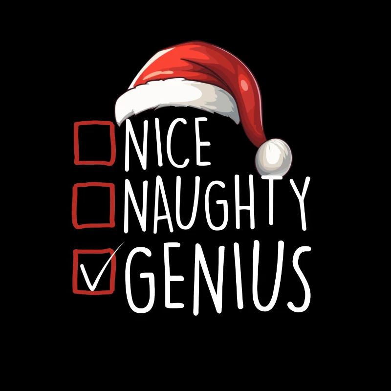 Merry Christmas Nice Naughty Genius