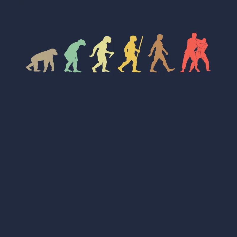 Vintage Judo Retro Kampfkunst Evolution