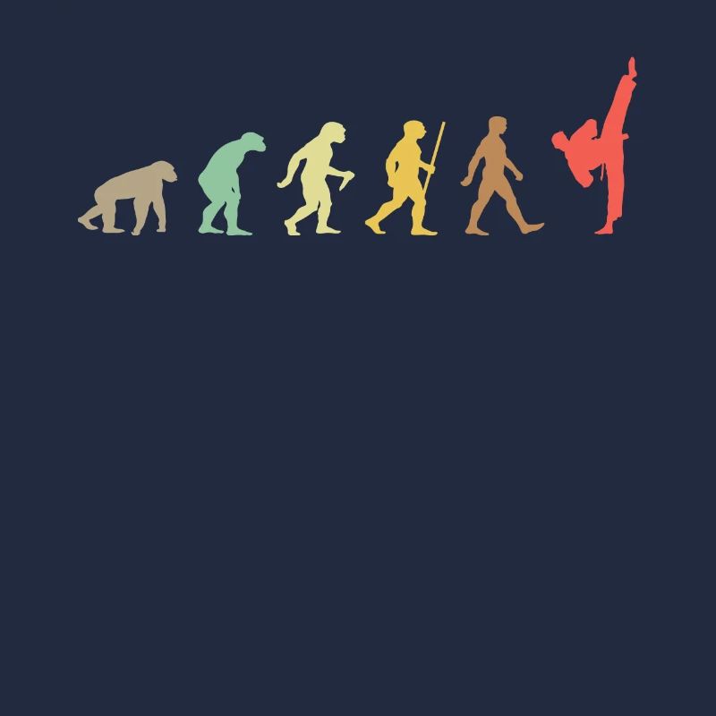 Vintage Karate Retro Martial Arts Evolution