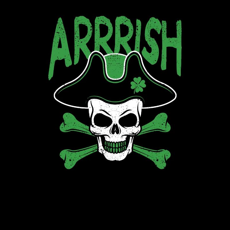 Arrish Irish Pirate Skull Leprechaun