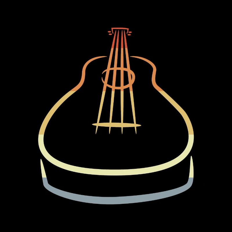 Retro Ukulele Skizze