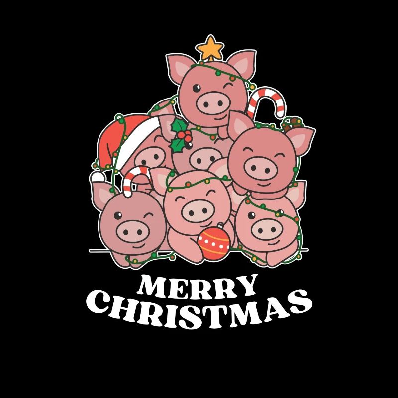 Frohe Weihnachten Schwein Heiligabend Schweine