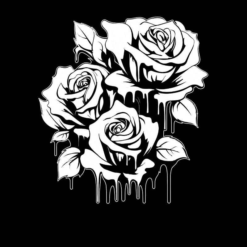 Red Rose Goth Cool