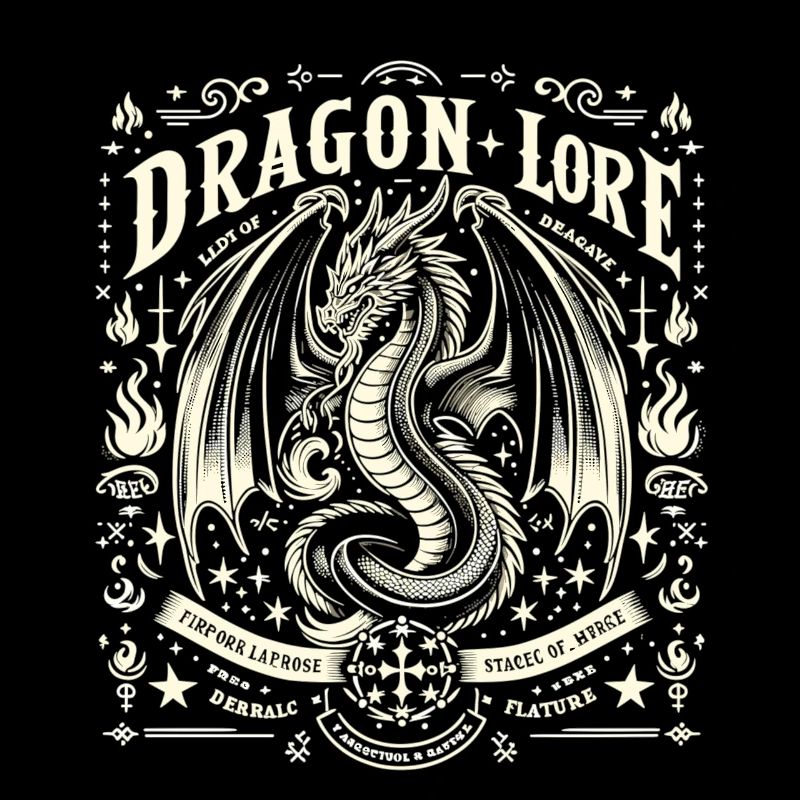 Dragon de feu mythique