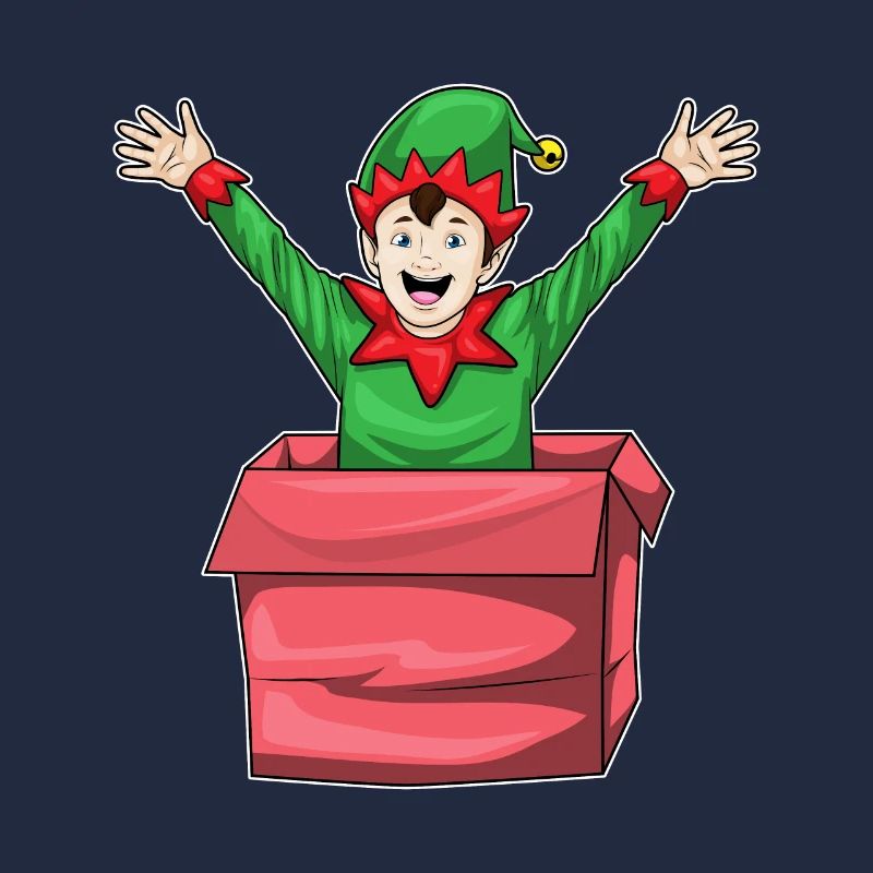 Elf Weihnachten Karton