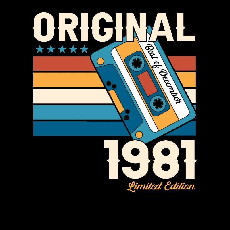 42e anniversaire Cassette décembre Vintage 1981
