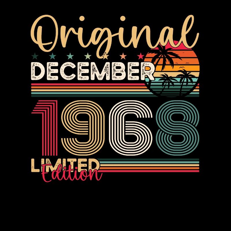 55th Birthday Original December Born 1968