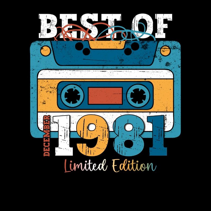 42e anniversaire décembre Vintage 1981 cassette