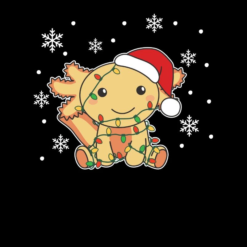 Axolotls Christmas Winter Animals Axolotls