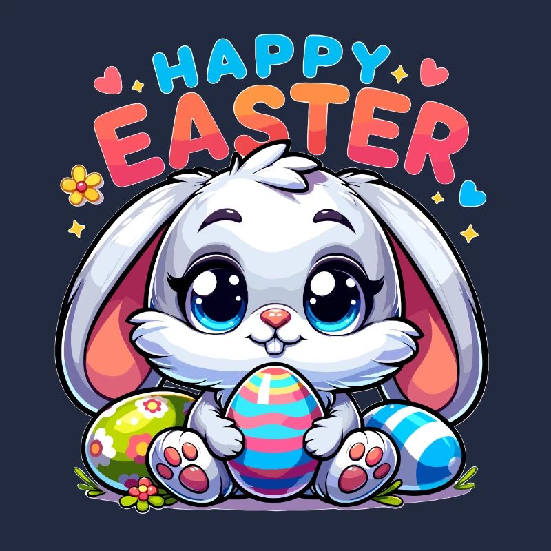 Happy Easter - Easter Bunny Illustration