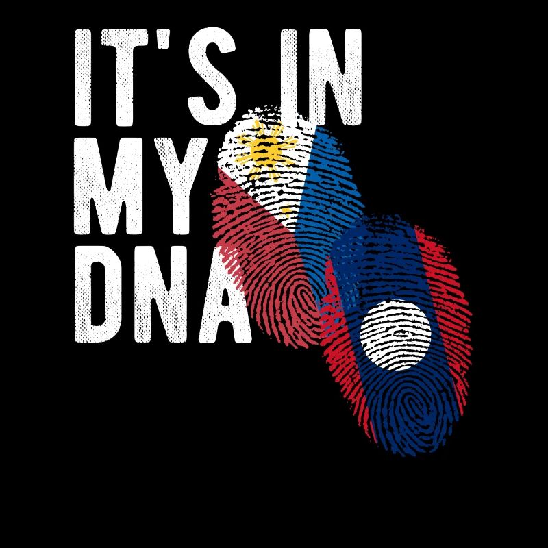 Drapeau de l’héritage de l’ADN de mélange lao-philippin