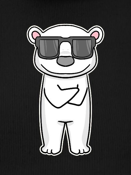 Eisbär mit Brille