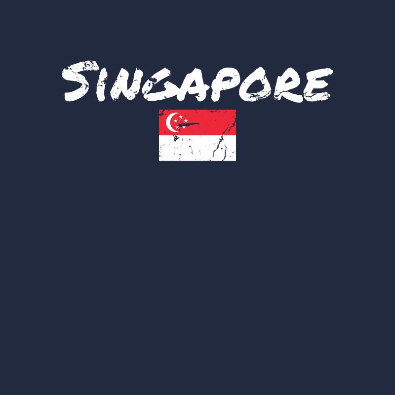 Singapour Vintage Singapour Drapeau Singapourien