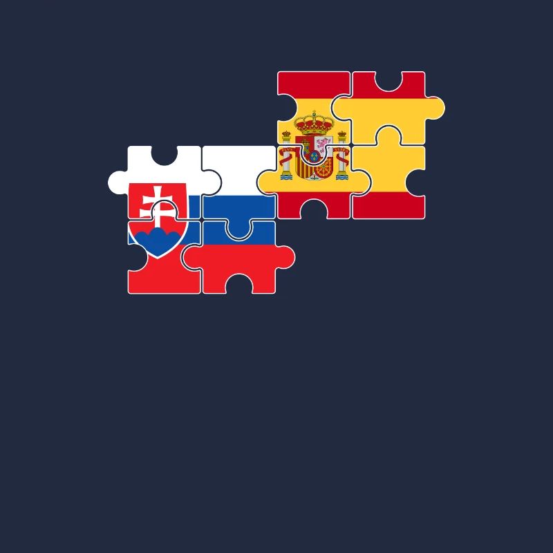 Slowakei Spanien Flagge Spanier Slowake