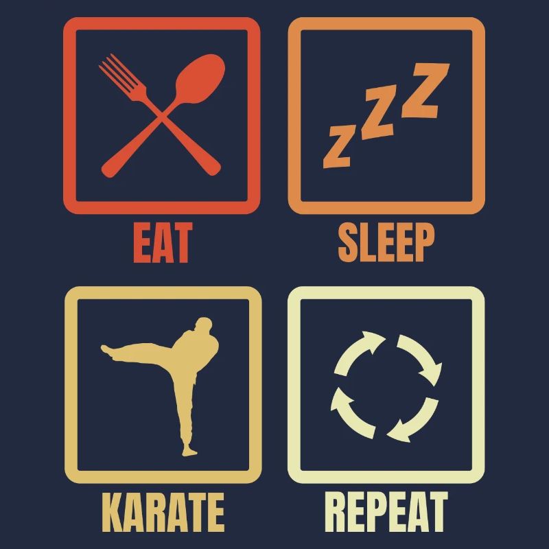 Manger Sommeil Karaté Répéter