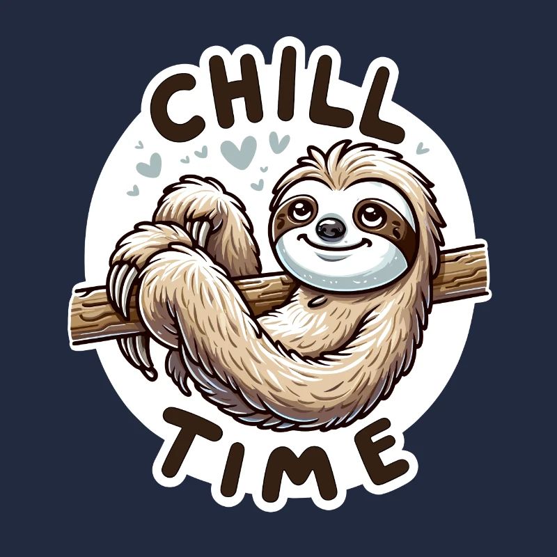 Chill Time - Sloth Illustration