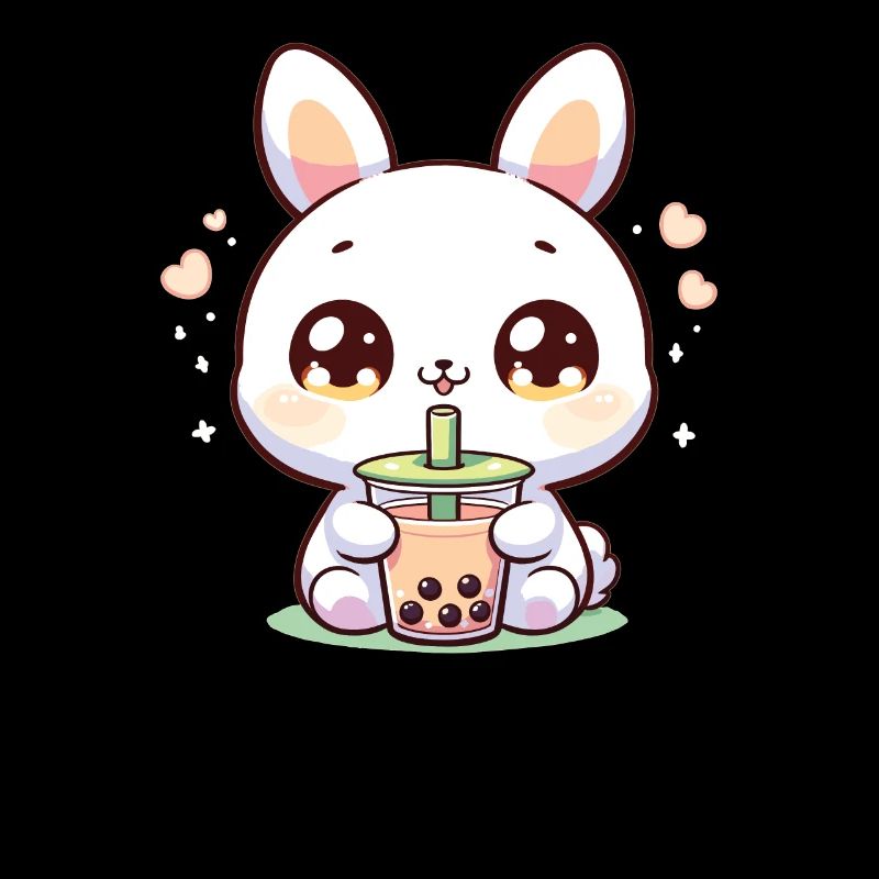Lapins kawaii Bubble Tea Boba Bunny