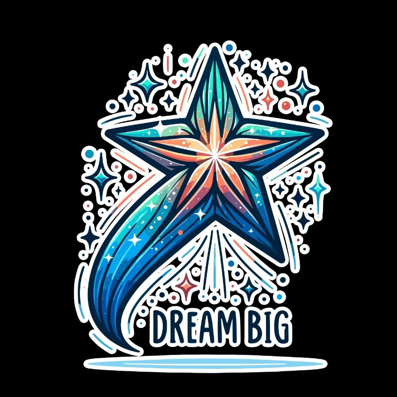 Dream Big - Shooting Star Illustration