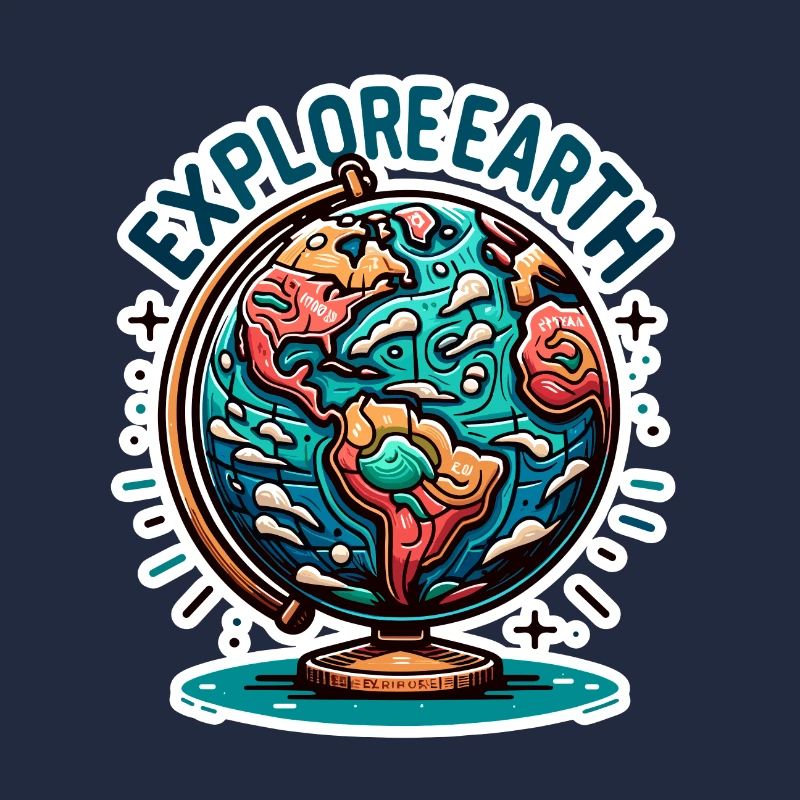 Explore Earth - Erde Illustration