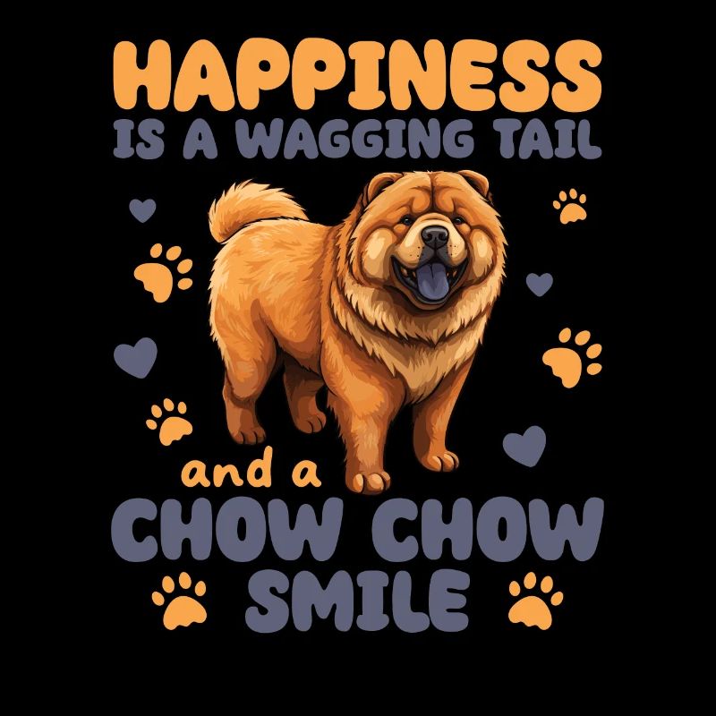 Le bonheur est une queue qui remue et un sourire de chow chow
