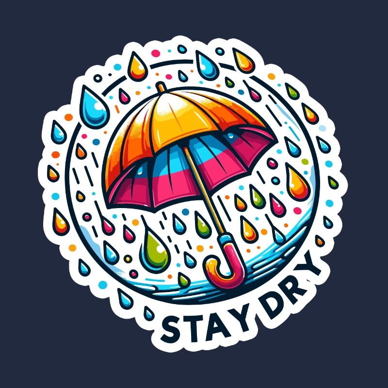 Stay Dry - Regenschirm Illustration