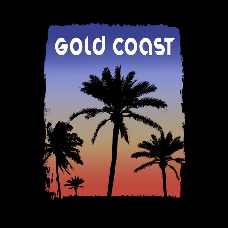 Gold Coast Australia Sunset Vacation Souvenir