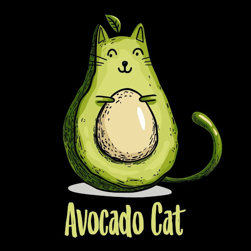 Avocat chat chats cadeau végétarien