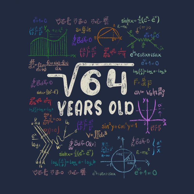 Root of 64 = 8th Birthday - Gift