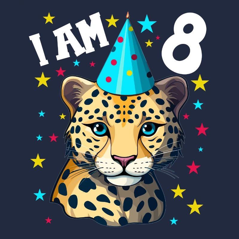 Ich bin 8 Jahre alt Leoparde Leopard 8. Geburtstag